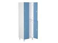 ШКАФ ДЛЯ РАЗДЕВАЛОК WL 22-60 ГОЛУБОЙ/БЕЛЫЙ